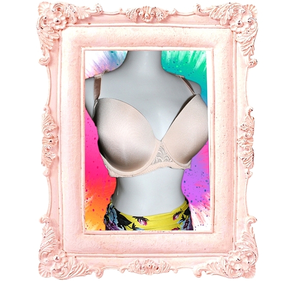 PARAMOUR SEAMLESS PLUNGE CONTOUR LACE BACK BRA - Picture 1 of 16